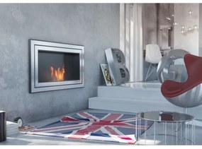 Kratki JULIET/1800/TUV - Vstavaný BIO krb JULIET 65x180 cm 3x2,5kW chróm