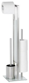 WENKO 21564100 - WC kefa RIVALTA 18x70 cm nerez/strieborná/biela/čierna