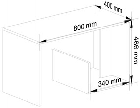 Konferenčný stolík PAUL biely