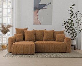 Rohová sedačka Denia (L) (horčicová). Akcia -20%. Vlastná spoľahlivá doprava až k Vám domov. 1133107
