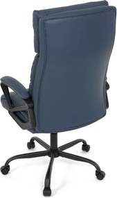 Kancelárske kreslo PEDRO — ekokoža, modrá