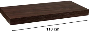 STILISTA VOLATO 31082 Nástenná polica - tmavé drevo 110 cm