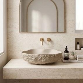 Rea Isla Warm Beige, umývadlo na dosku 490x370x140 mm, béžová, REA-U7882