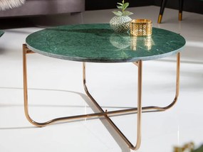 Noble konferenčný stolík 62 cm zlatá/zelená