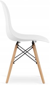 Súprava štvorcového stola 80x80 dub sonoma + 4 stoličky OSAKA biela