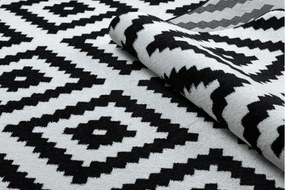 styldomova Čierno-biely koberec sketch štvorce F998