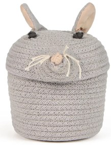 Sivý látkový detský kôš na hračky ø 15x15 cm Mini Renata the Rat – Lorena Canals