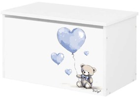 Box na hračky Nellys - Teddy love - modrý