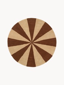 Okrúhly ručne tuftovaný vlnený koberec Arch