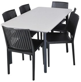 Čierna plastová záhradná stolička Bars - Rojaplast