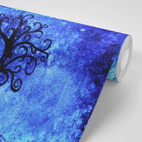 Tapeta strom života na modrom pozadí - 300x200