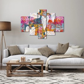 Obraz - Srdce na abstraktnom pozadí (150x105 cm)