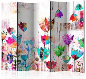 Artgeist Paraván - Colorful tulips [Room Dividers]