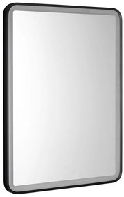 Aqualine Aqualine, SWIDA zrkadlo s LED osvetlením 60x80cm, dotykový senzor, stmievateľné, čierna matná, SW060
