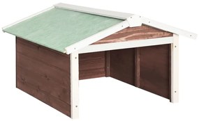 Garáž na robotickú kosačku 72x87x50 cm mokka-biela jedľa