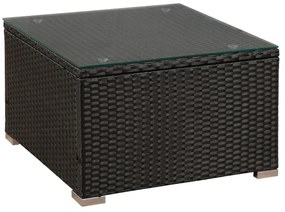 InternetovaZahrada - Záhradný ratanový set Punta Cana M - čierny/antracit podušky