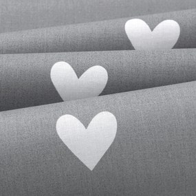 Goldea prestieranie na stôl 100% bavlnené plátno - srdiečka na sivom - sada 2ks 30 x 40 cm