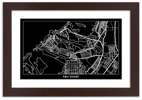 Gario Plagát City plan Abu Dhabi Farba rámu: Bez rámu, Rozmery: 60 x 40 cm