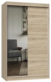 Šatní skříň Iga 120 cm se zrcadlem dub Sonoma