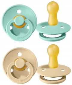 Kaučukové cumlíky BIBS Colour 0m+ 2ks Farba: čierna-sivá