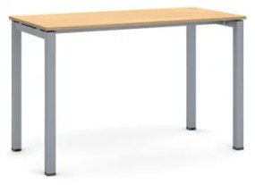 Stôl PRIMO SQUARE so sivostriebornou podnožou 1200 x 600 x 750 mm, grafit