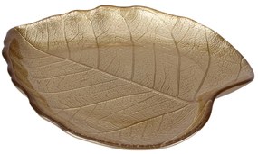 Dekoračný sklenený podnos Leaf, 19x16 cm