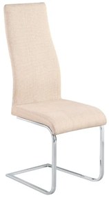 Jedálenská stolička Amina - béžová / chróm