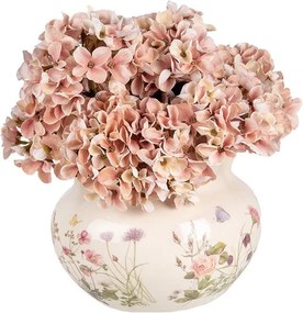 Keramický obal na kvetináč s lúčnymi kvetmi Flowers of Love M - Ø 20*14 cm