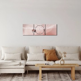 Obraz - Kvapka rosy (s hodinami) (90x30 cm)