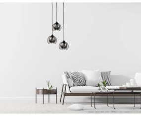 Luster na lanku SOLO BLACK 3xE27/60W/230V pr. 30 cm