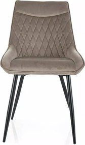 SI Stolička Agat Velvet tmavá béžová