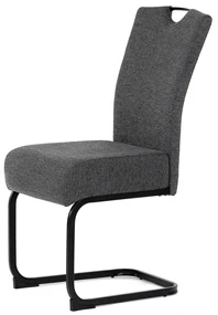 Autronic - Židle jídelní, taštičkové pružiny v sedáku, šedá látka, černý kov - DCL-E2008 GREY2