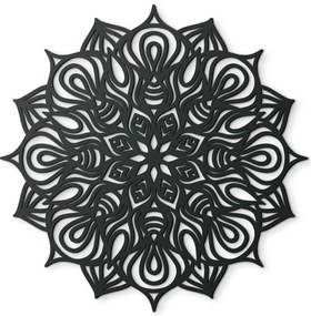 drevko Drevená mandala Hypnóza Rozmer obrazu: 44,5 x 44,5 cm, Farba dekorácie: Čierna