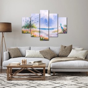 Obraz - Romantická pláž, olejomaľba (150x105 cm)