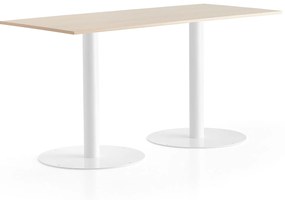 Stôl ALVA, 1800x800x900 mm, biela, breza