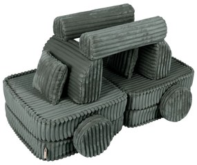MeowBaby® Churros detská pohovka Plus, Pine Forest Green