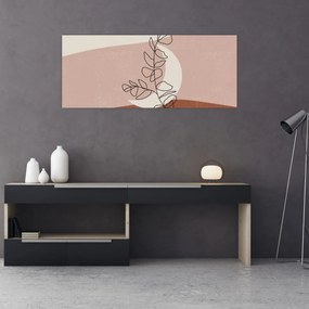 Obraz - Boho listy N⁰2 (120x50 cm)