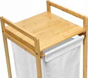 Kôš na bielizeň bambusový HANOI 40 l biely