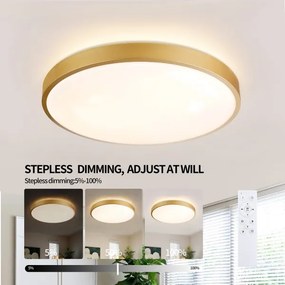 Brilagi - Stmievateľné LED svietidlo GLASS POOL DOUBLE LED/60W/230V 50 cm zlaté + diaľkové ovládanie
