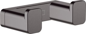 Hansgrohe AddStoris, dvojitý háčik, kartáčovaný čierny chróm, HAN-41755340