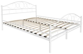 Kovová posteľ Mirioda, Rozmer postele: 160x200, Farba: biela