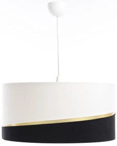 Luster na lanku SWING 1xE27/60W/230V čierna/biela/zlatá