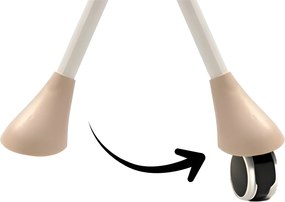 Stolička na kŕmenie KDK03 4v1 béžová + košík a kolieska ZDARMA