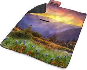 Sablio Plážová deka Západ slnka nad lesom: 200x140 cm