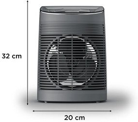Teplovzdušný ventilátor Rowenta Instant Comfort Aqua SO6511F2 Tmavo šedý