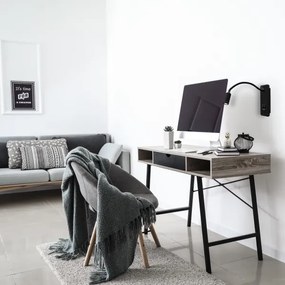 LED Flexibilná nástenná lampička s USB BASE 1xLED/8W+1xLED/2W/230V čierna