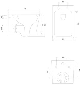 OMNIRES BOSTONMWBP - Závesné WC s WC sedátkom SoftClose BOSTON lesklá biela