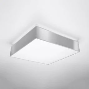 Stropné svietidlo Horus, 1x sivé plastové tienidlo, (biely plast), (45 cm)