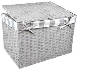Úložný box s vekom sivý Rozmery (cm): 40x29, v. 28