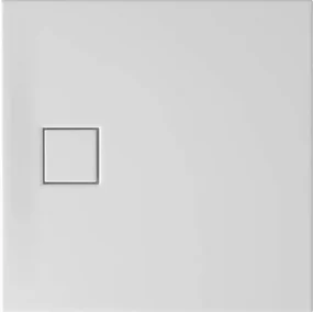 Cersanit Tako Slim, štvorcová sprchová vanička 80x80x4 cm + biely sifón, biela matná, S932-157